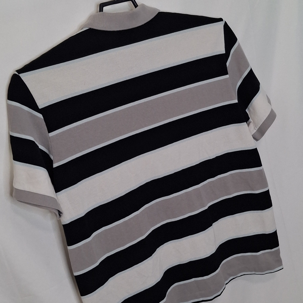 Lacoste Striped Pique Polo Shirt Size XXL (7) - Picture 11 of 13